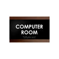 Computer Room Sign — Wood Door Plate — "Buro" Design - Photo #4