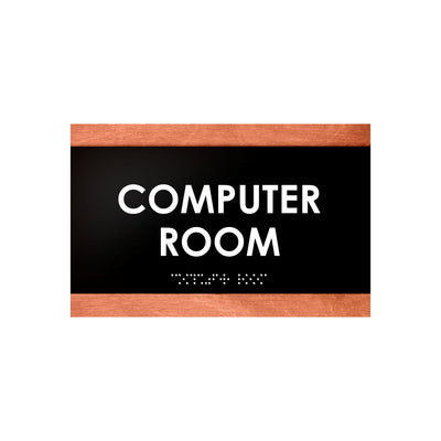 Computer Room - Custom Wood Door Sign "Buro" Design