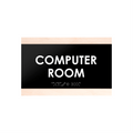 Computer Room Sign — Wood Door Plate — "Buro" Design - Photo #2