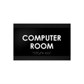 Computer Room Sign — Wood Door Plate — "Buro" Design - Photo #6