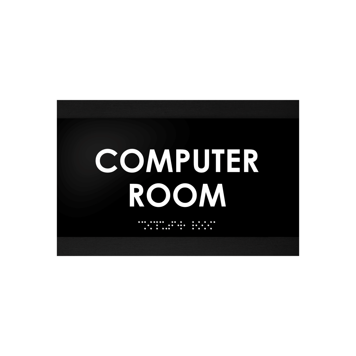 Computer Room Sign — Wood Door Plate — "Buro" Design