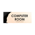 Computer Room Custom Wood Door Sign "Sherwood" Design - Photo #3