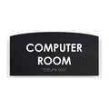 Computer Room Sign — Wood Door Plate — "Scandza" Design - Photo #6