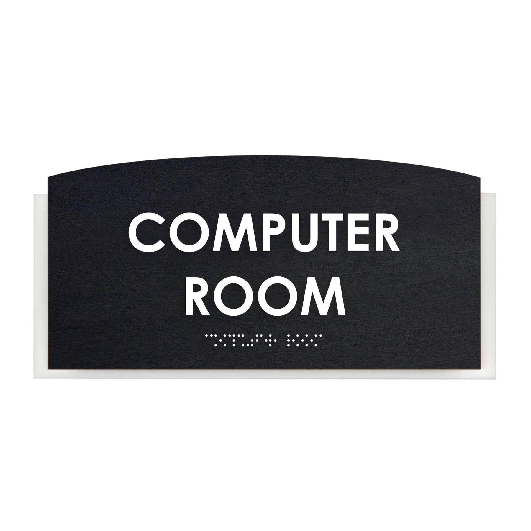 Computer Room Sign: Wood Door Plate —