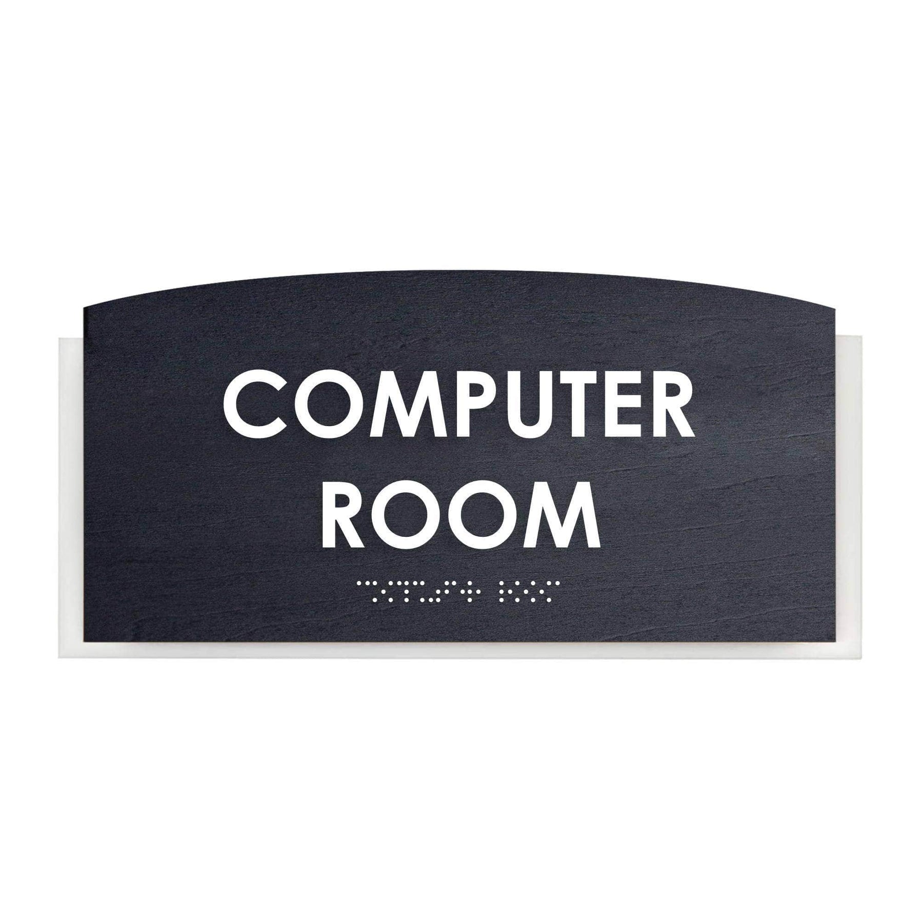 Computer Room Sign: Wood Door Plate â