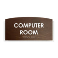 Computer Room Sign — Wood Door Plate — "Scandza" Design - Photo #1