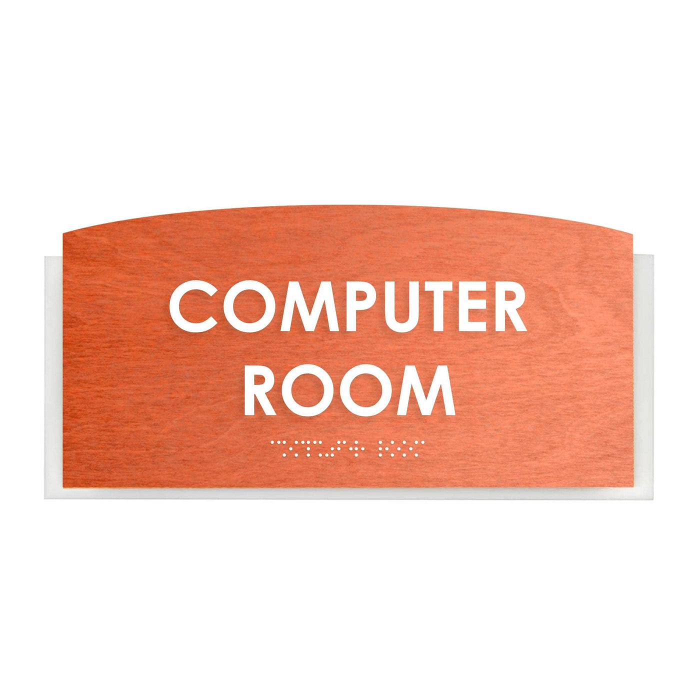 Computer Room Sign: Wood Door Plate —