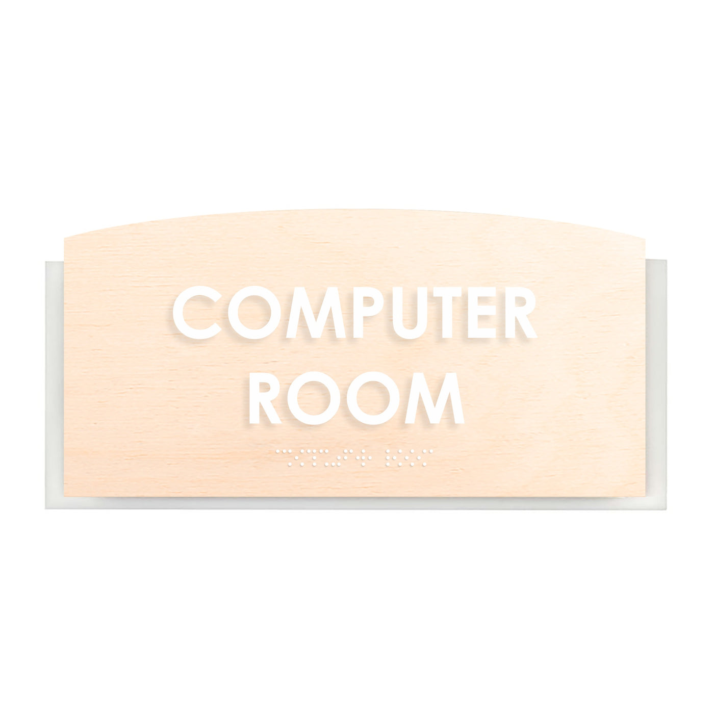 Wood Computer Room Door Sign "Scandza" Design