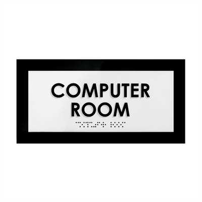 Computer Room Acrylic Door Sign "Simple" Design