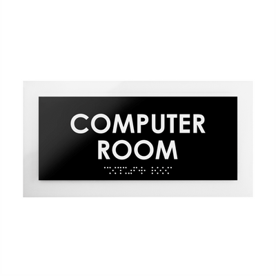 Computer Room Acrylic Door Sign "Simple" Design