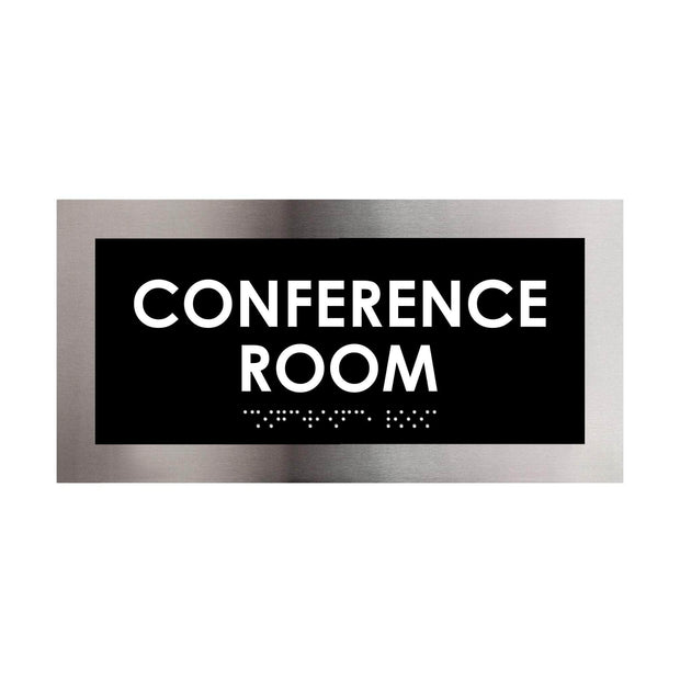 Door Signs Conference Room - Stainless Steel Sign - "Modern" Design