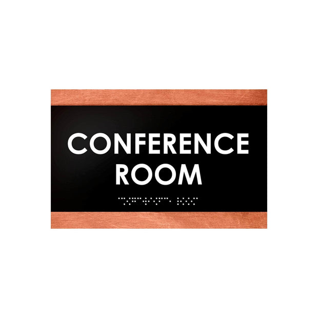 Door Signs Conference Room Sign - Wood Door Plate "Buro" Design