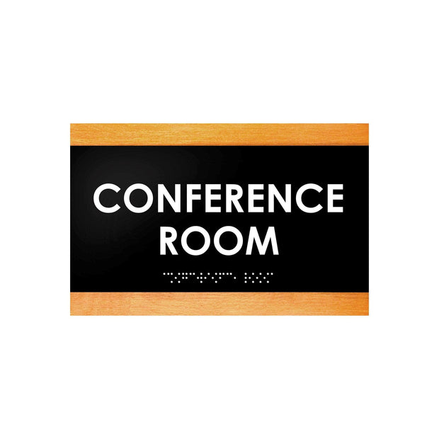 Door Signs Conference Room Sign - Wood Door Plate "Buro" Design