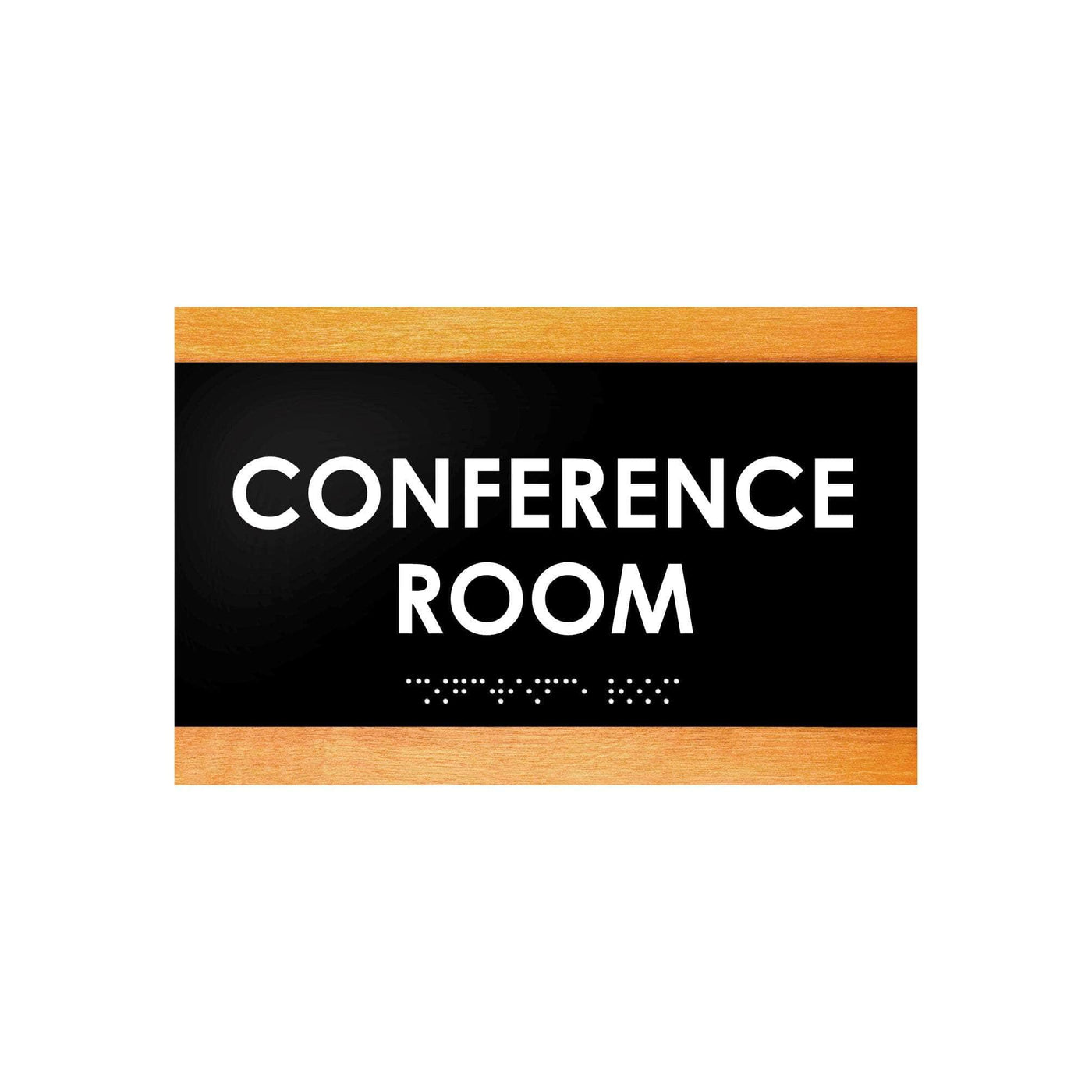 Conference Door Sign: Wood Door Plate —