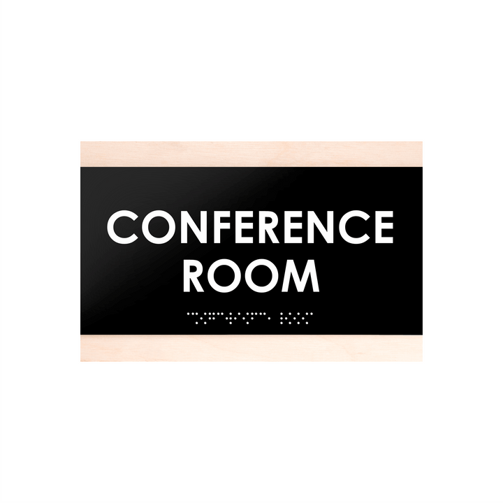 Door Signs Conference Room Sign - Wood Door Plate "Buro" Design