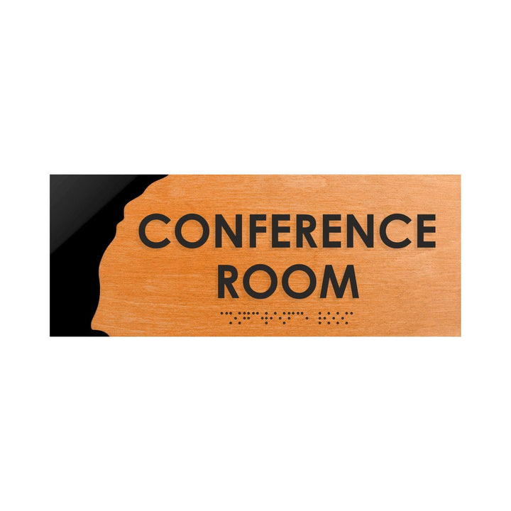 Door Signs Conference Room Sign - Wood Door Plate - "Sherwood" Design