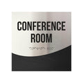 Conference Room Sign - Stainless Steel & Wood Door Plate - "Jure" Design - Photo #6