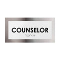 Door Signs Counselor Sign - Stainless Steel Plate - "Modern" Design - Photo #2