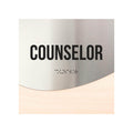 Counselor Sign — Stainless Steel & Wood Door Plate — "Jure" Design - Photo #6