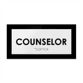 Door Signs Counselor Sign - Acrylic Door Plate - "Simple" Design - Photo #2