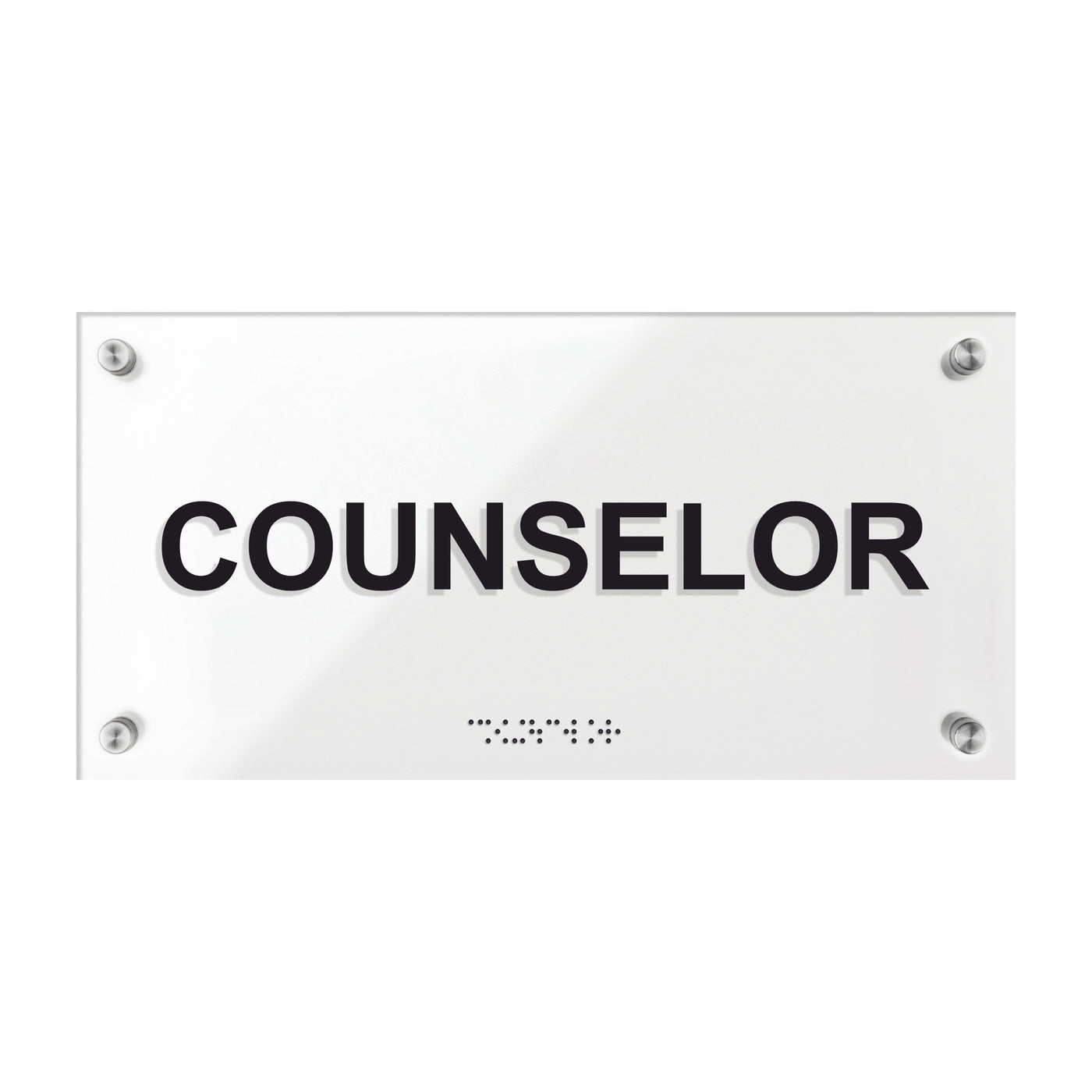 Counselor Sign - Acrylic Plate "Classic" Design