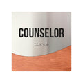 Counselor Sign — Stainless Steel & Wood Door Plate — "Jure" Design - Photo #4