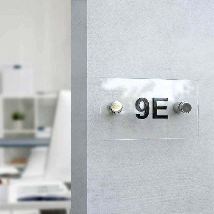 Door Numbers Custom Door Number Sign: Acrylic Sign — "Classic" Design