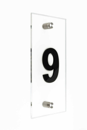 Door Numbers - Vertical Custom Acrylic Door Numbers Sign "Classic" Design