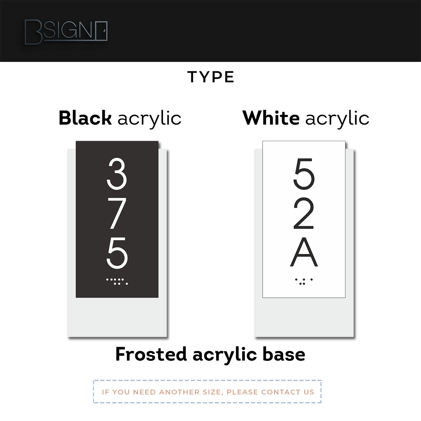 Unit Number Sign: Acrylic Sign | BSign Store