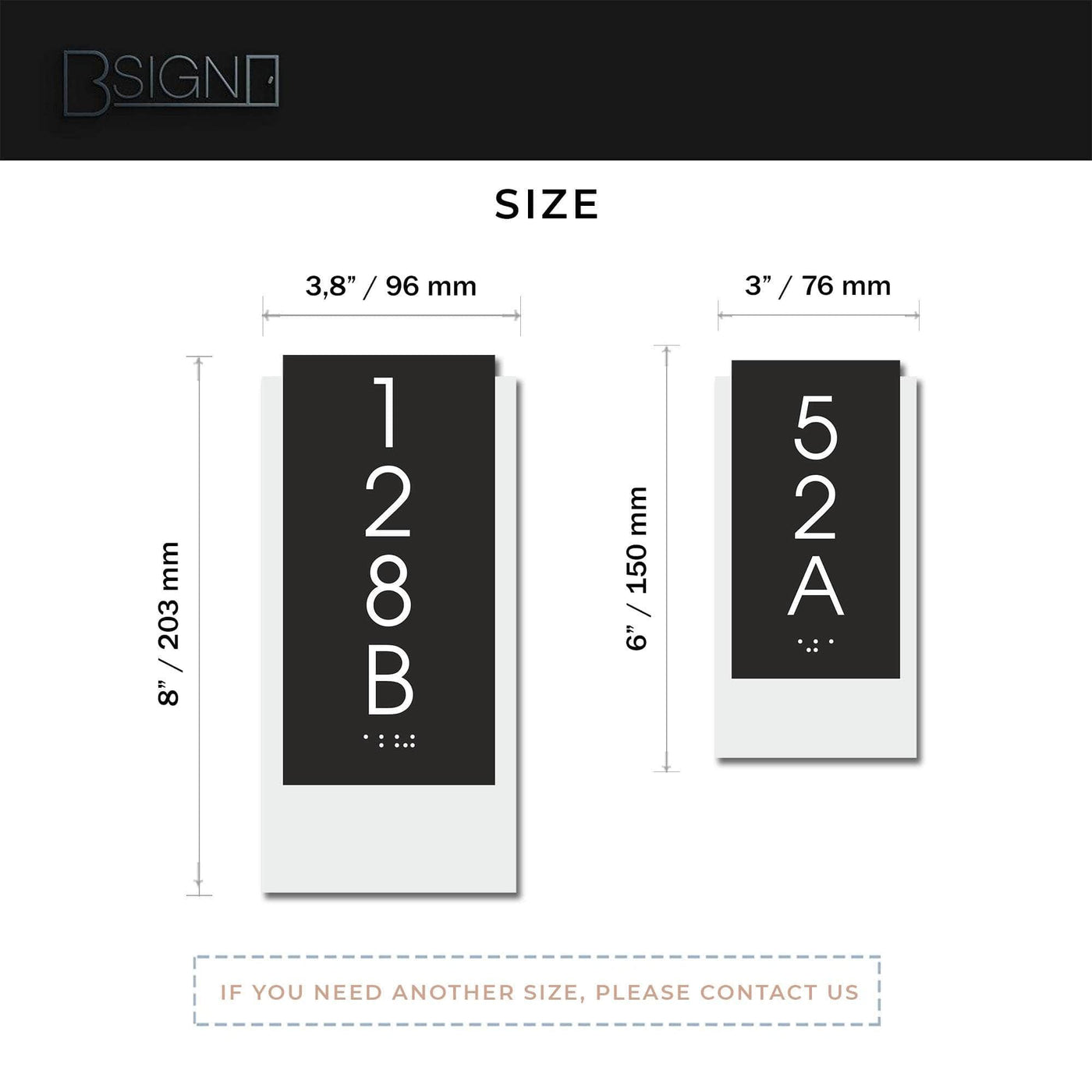Unit Number Sign: Acrylic Sign – Bsign