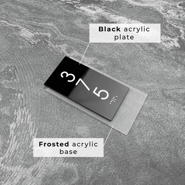 Door Numbers Unit Number Sign: Acrylic Sign