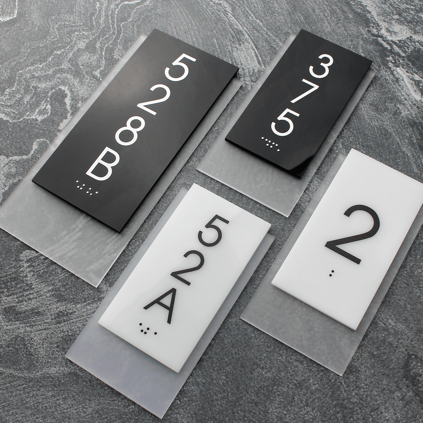 Acrylic Unit Number Sign