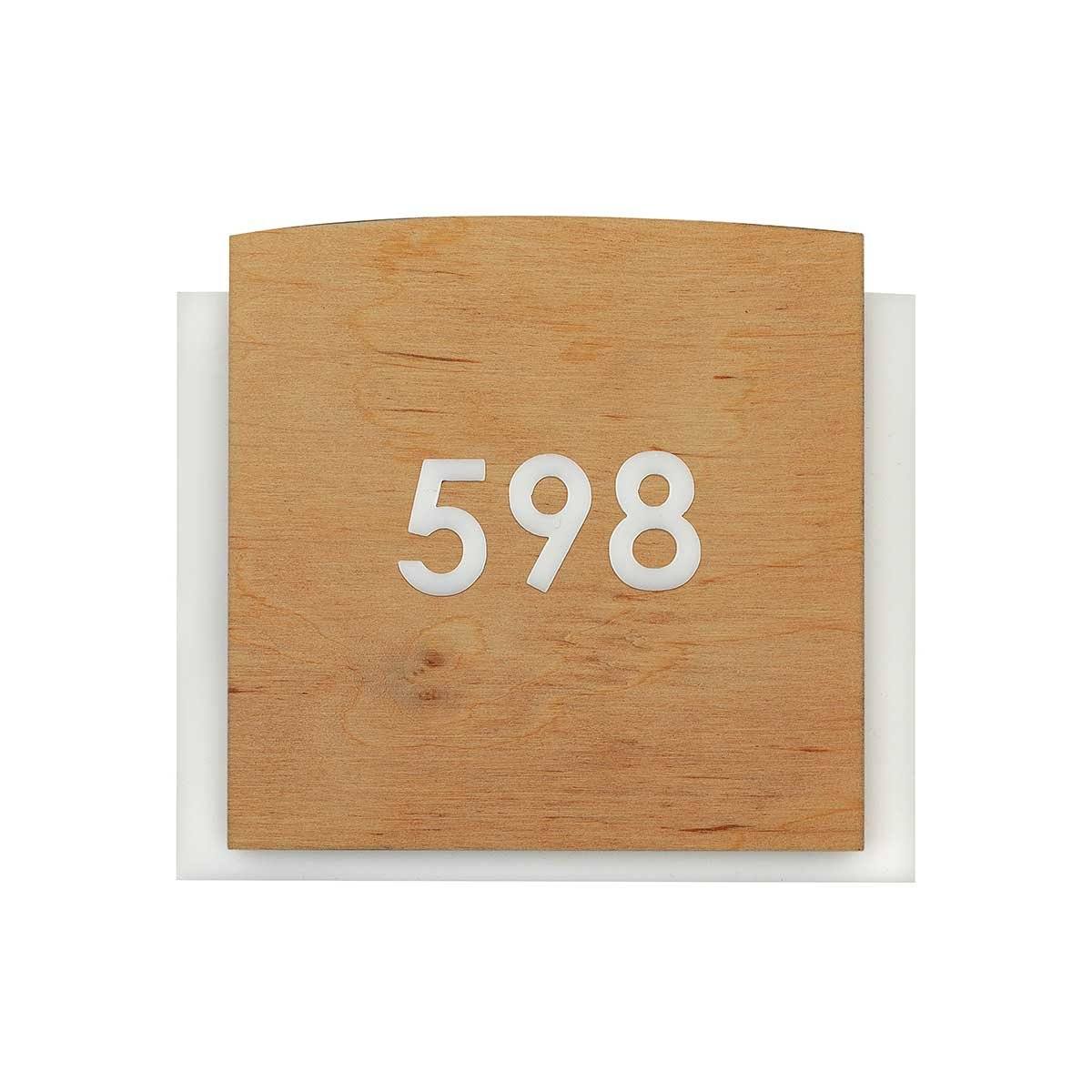 Interior Door Numbers Door Numbers Information signs Natural wood Bsign
