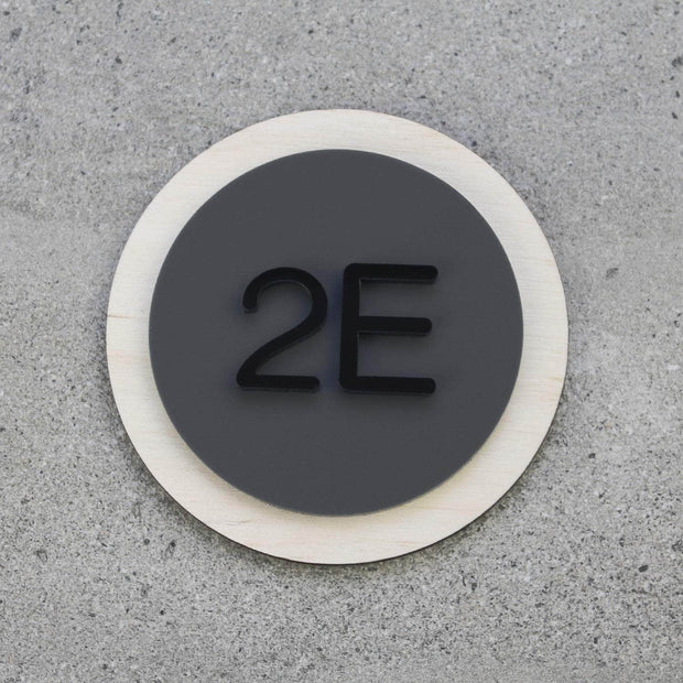 Door Numbers Apartment Door Numbers: Round Sign