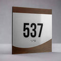 Door Numbers Door Numbers Sign - Stainless steel & wood - "Venture" Design - Photo #3