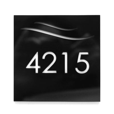 Elegant Door Numbers Door Numbers black/white text Bsign
