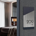 Door Numbers Hotel Room Number Sign — Stainless steel & Wood Door Plate - Photo #16