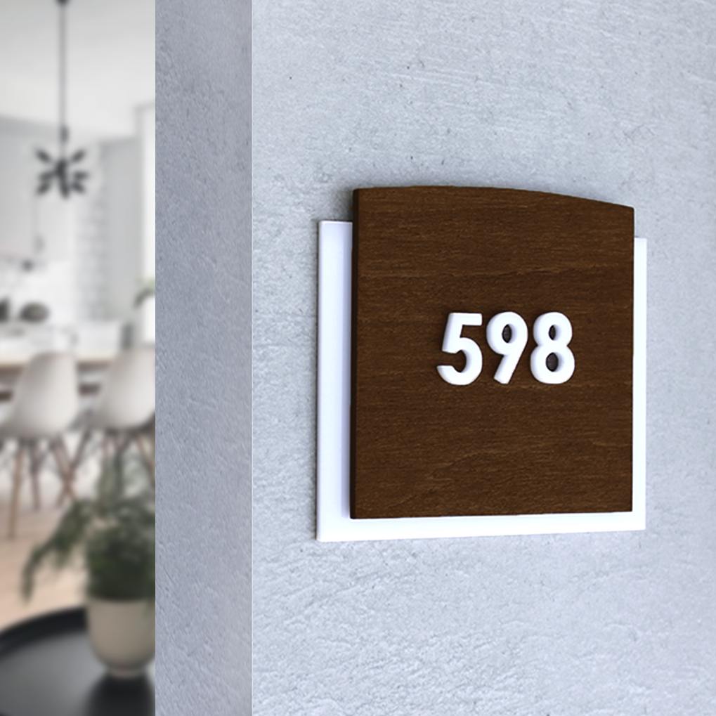Interior Door Numbers Sign — "Scandza" Design
