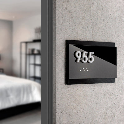 Room Number Sign: "Buro" Design