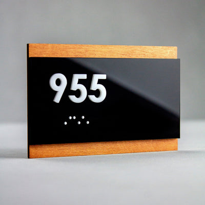 Room Number Sign: "Buro" Design