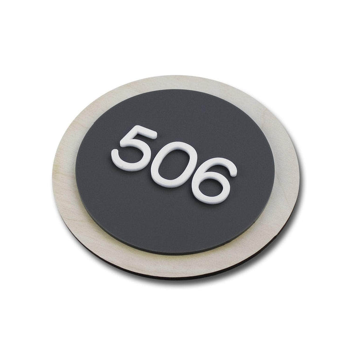 Door Numbers Apartment Door Numbers: Round Sign