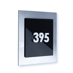 Door Numbers with Steel Plate Door Numbers black/white numbers Bsign