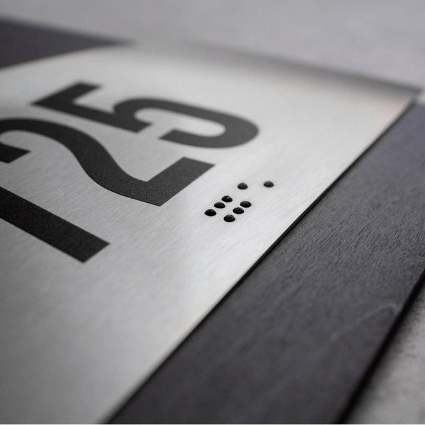 Door Numbers Steel Door Numbers Sign "Wave" Design