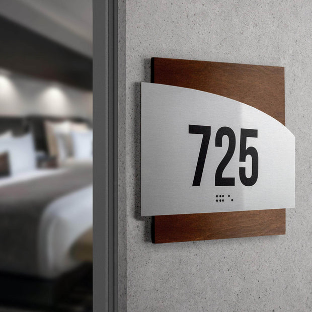 Door Numbers Steel Door Numbers Sign "Wave" Design