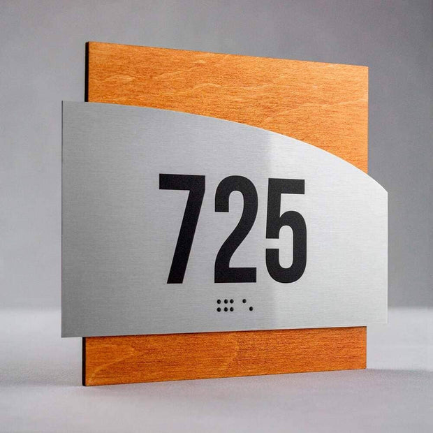 Door Numbers Steel Door Numbers Sign "Wave" Design