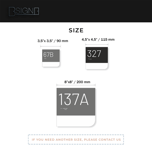 Door Numbers Unit Number Sign: Room Plaque