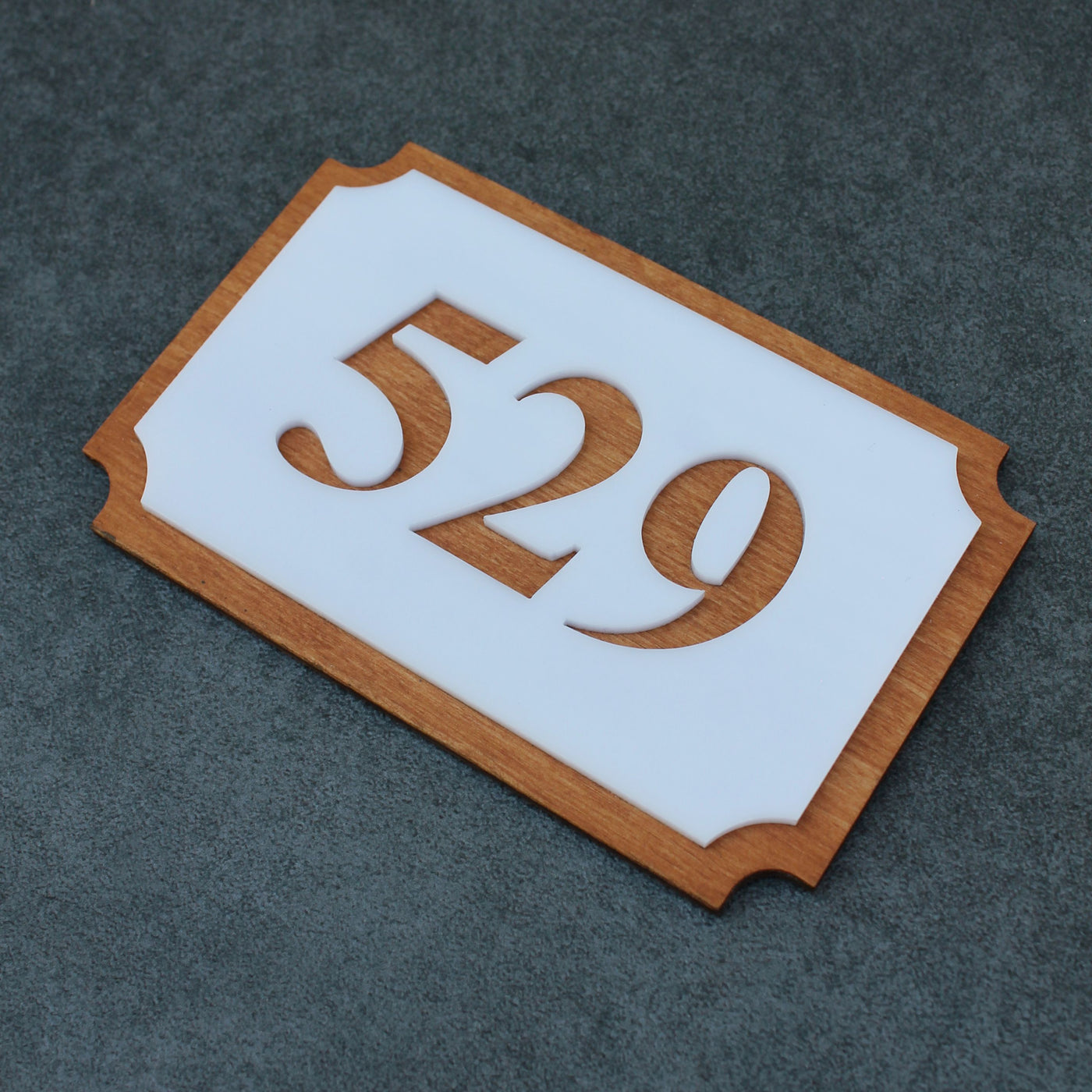 Wood Room Numbers Door Numbers horizontal Bsign