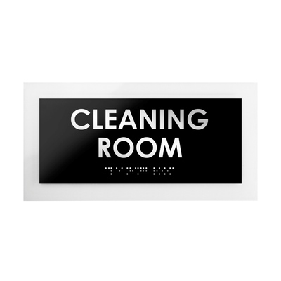 Acrylic Cleaning Room Door Sign "Simple" Design