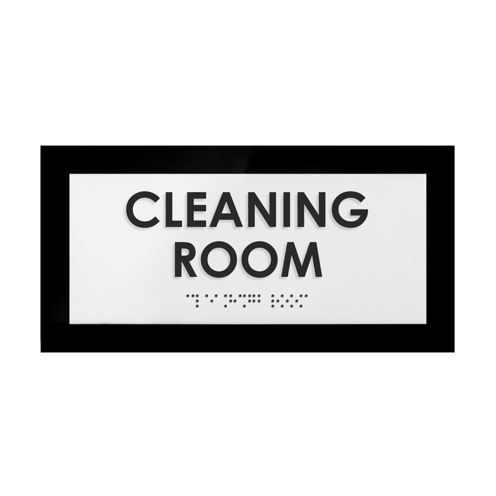 Door Signs Acrylic Cleaning Room Door Sign - "Simple" Design
