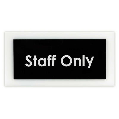 Door Signs - Employees Only Signs - Custom Acrylic Door Sign "Simple" Design